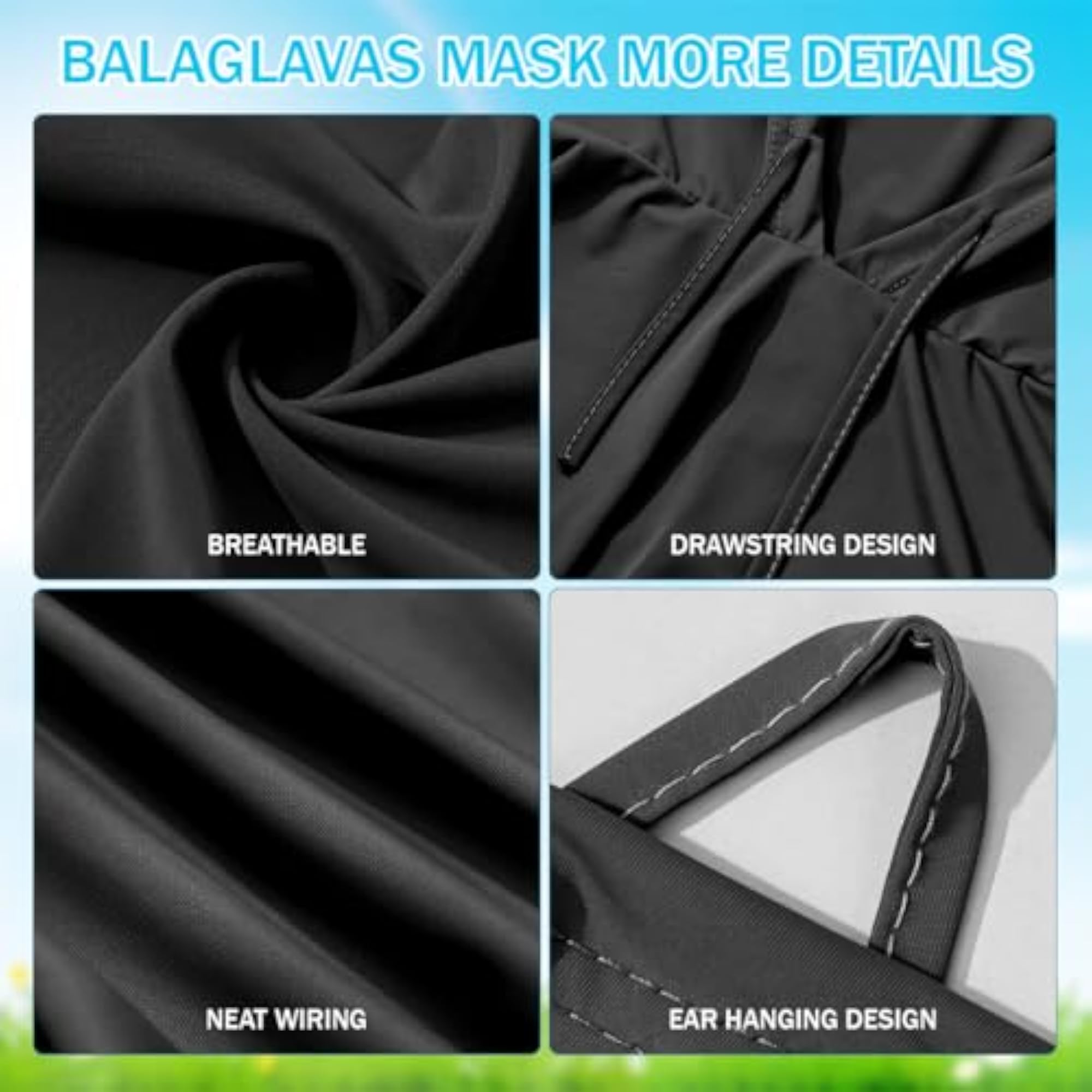UPF 50 3 in 1 Balaclava Sun Hood Face Mask Neck Gaiter